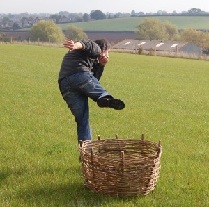 Leaving the pitching basket ungracefully