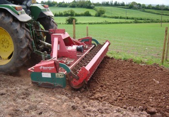 The power harrow at work