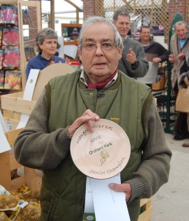 Senior Winner displaying his plate
