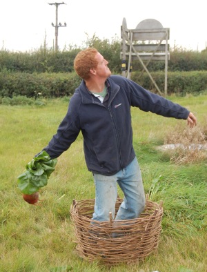 A contestant getting ready to hurl